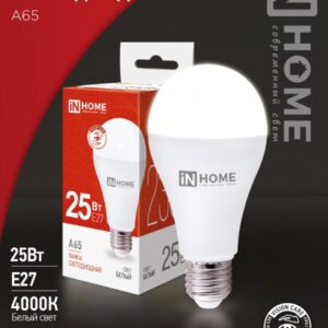 Лампа сд LED-A65-VC 25Вт 230В Е27 4000К 2380Лм IN HOME