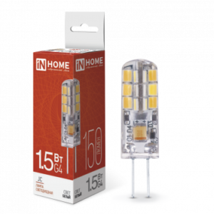 Лампа сд LED-JC 1.5Вт 12В G4 4000К 150Лм IN HOME