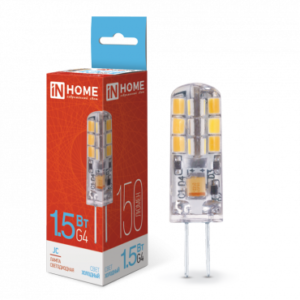 Лампа сд LED-JC 1.5Вт 12В G4 6500К 150Лм IN HOME