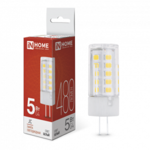 Лампа сд LED-JC 5Вт 12В G4 4000К 480Лм IN HOME
