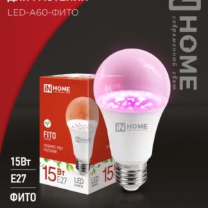 Лампа сд LED-A60-FITO 15Вт 230В Е27 IN HOME