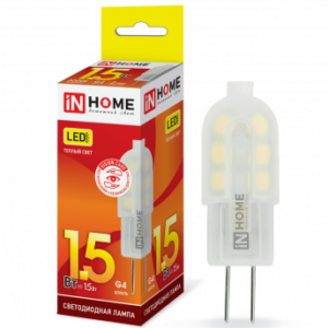 Лампа сд LED-JC-VC 1.5Вт 12В G4 3000К 95Лм IN HOME