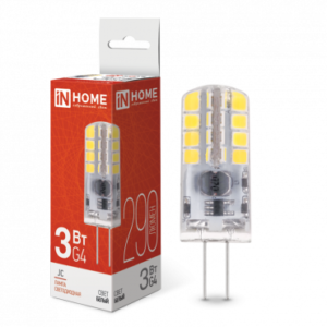 Лампа сд LED-JC 3Вт 12В G4 4000К 290Лм IN HOME