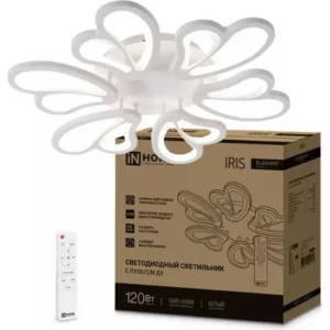 Светильник светодиодный ELEGANT IRIS 120Вт 230В 3000-6500K 8400Лм 607х535х85мм c пультом ДУ белый