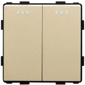 MP004-GD Золотой двойной выключатель 2g1w 250V-10A