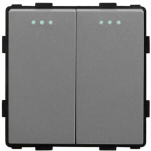 MP004-Gr Серый двойной выключатель 2g1w 250V-10A