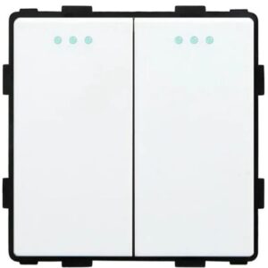 MP004-WT Белый двойной выключатель 2g1w 250V-10A