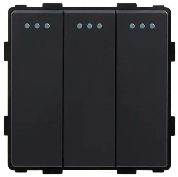 MP006-BK Черный тройной выключатель 3g1w 250V~10A