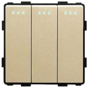 MP006-GD Золотой тройной выключатель 3g1w 250V~10A