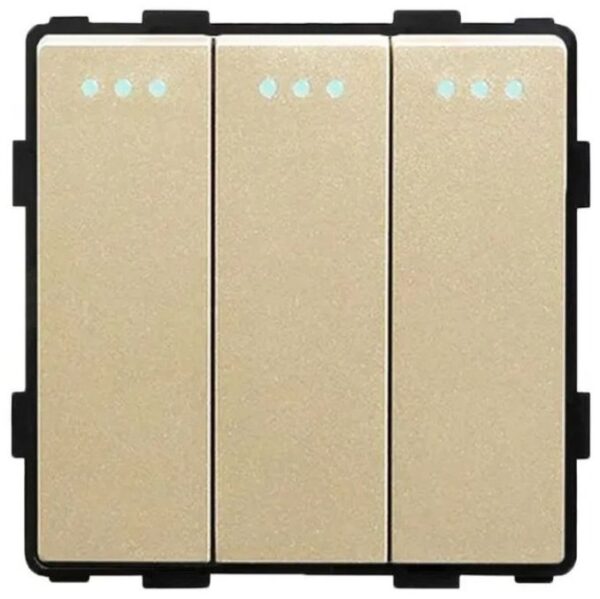 MP006-GD Золотой тройной выключатель 3g1w 250V~10A
