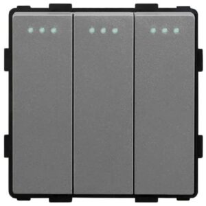 MP006-Gr Серый тройной выключатель 3g1w 250V-10A