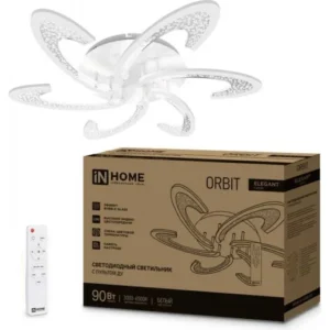 Светильник светодиодный ELEGANT ORBIT 90Вт 230В 3000-6500K 7000Лм 725х635х90мм c пультом ДУ белый