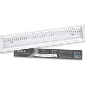 Светильник под светодиодную лампу SPO-405R 2xLED-Т8-600 с решеткой G13 600мм IP40 NEOX